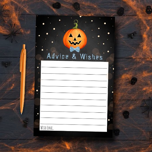 Papier Conseil Baby shower pour Halloween Little Citrouil