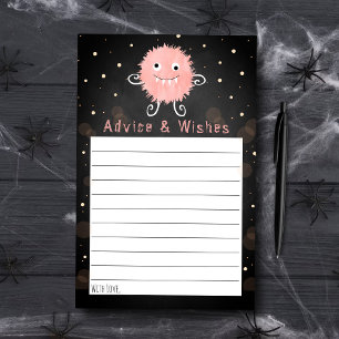 Papier Conseil Baby shower pour Halloween Little Monster