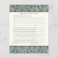 Conseil baby shower pour New Mom - Blue Brown Dama