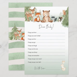 Papier Conseil Baby shower Woodland Cher bébé
