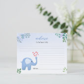 Papier Conseil Bébé Eléphant Avec Coeurs Flambant (Debout devant)