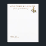 Papier Conseil chrétien catholique mariage Prayeurs<br><div class="desc">Partagez vos prières,  conseils et souhaits préférés avec la nouvelle Mariée et Salle de Bains avec notre joli papier à lettres mariage avec une croix d'or et des anneaux mariages. Tout le texte et les polices peuvent être modifiés.</div>