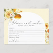 Papier Conseil citron d'arc moderne et souhaits douche nu (Devant)