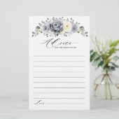 Papier Conseil de Fête des mariées d'hiver Silver Grey (Debout devant)