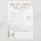 Papier Conseil Élégant des Baby showers Fleur sauvage (Devant / Derrière)