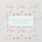 Papier Conseil Et Prédictions Du Baby shower Du Tea Party (Dos)