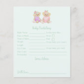 Papier Conseil Et Prédictions Du Baby shower Du Tea Party (Devant)