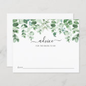 Papier Conseil Eucalyptus pour la mariée (Devant / Derrière)