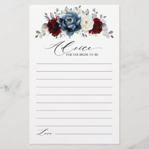 Papier Conseil Fête des mariées blanc bleu ardoise