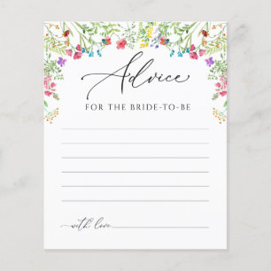 Papier Conseil Fleur sauvage coloré pour la mariée