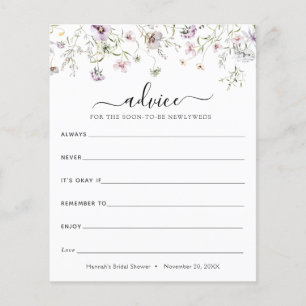 Papier Conseil Fleur sauvage de violet délicat pour les j