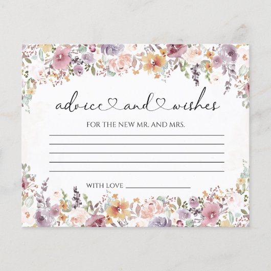 Papier Conseil Fleur sauvage élégant et souhaite spectacl (Devant)