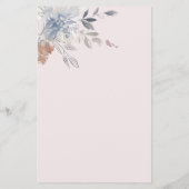 Papier Conseil Floral Chic Blush Aquarelle Pour Couple (Dos)