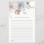 Papier Conseil Floral Chic Blush Aquarelle Pour Couple (Devant)
