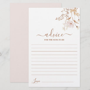 Papier Conseil Floral fleur sauvage pour la maman à être