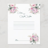 Papier Conseil mariage Bien Souhaite Pies Roses (Dos)