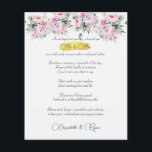 Papier Conseil mariage Bien Souhaits Pies rose et Or<br><div class="desc">Joli conseil mariage et des feuilles de papier de voeux pour vos invités décorés de beaux bouquets Peony roses. Quelle belle façon de se souvenir de votre journée spéciale.</div>