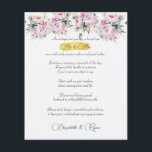 Papier Conseil mariage Bien Souhaits Pies rose et Or<br><div class="desc">Joli conseil mariage et des feuilles de papier de voeux pour vos invités décorés de beaux bouquets Peony roses. Quelle belle façon de se souvenir de votre journée spéciale.</div>