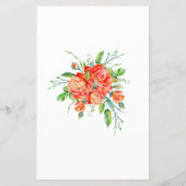 Papier Conseil mariage et souhaits Coral Floral (Dos)