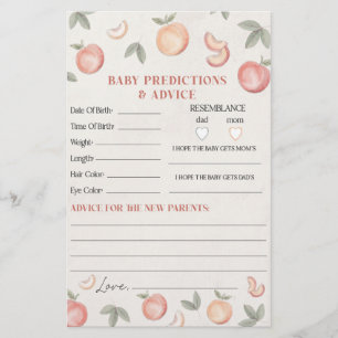 Papier conseil pêche douce pour le jeu de baby shower