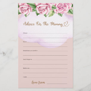 Papier Conseil Pour La Maman Teddy Bear Girl Baby shower