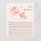 Papier Conseil pour le jeu de Baby shower maman (Devant)