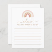 Papier Conseil pour les parents Baby shower arc-en-ciel r (Devant / Derrière)
