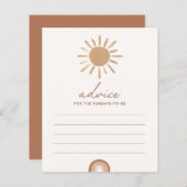 Papier Conseil pour les parents Boho Sunshine Baby shower (Devant / Derrière)