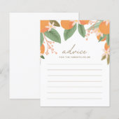 Papier Conseil pour les parents Citrus Baby shower Jeu (Devant / Derrière)