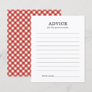Papier Conseil pour les parents Rustique Baby shower barb