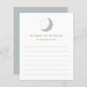 Papier Conseil pour les parents sur la lune Baby shower j (Devant / Derrière)