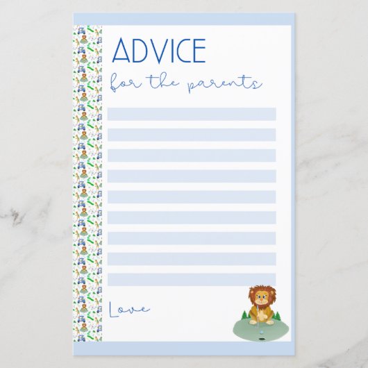 Papier Conseil Pour Parents Elephant & Monkey Golf (Devant)