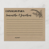 Papier Conseil pour une douche en couple heureux anglais (Dos)