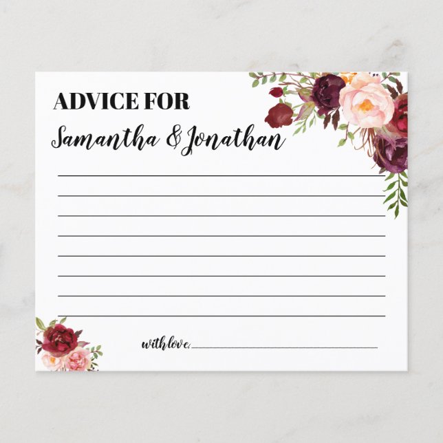 Papier Conseil pour une douche en couple heureux anglais  (Devant)