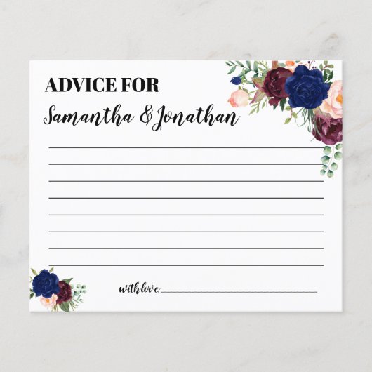 Papier Conseil pour une douche en couple heureux anglais (Devant)