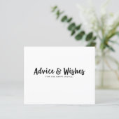 Papier Conseil & souhaits Mariage moderne douche Fiançail (Debout devant)