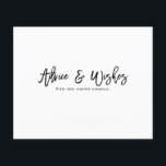 Papier Conseil & Souhaits Wedding shower de script modern<br><div class="desc">Personnaliser pour tout événement.</div>