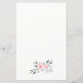 Papier Conseil sur la mémoire de Fête des mariées florale (Dos)