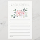 Papier Conseil sur la mémoire de Fête des mariées florale (Devant)