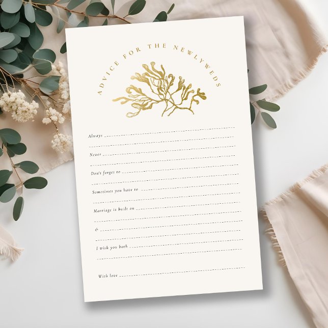 Papier Conseils aux algues pour le jeu de Fête des mariée (Créateur téléchargé)