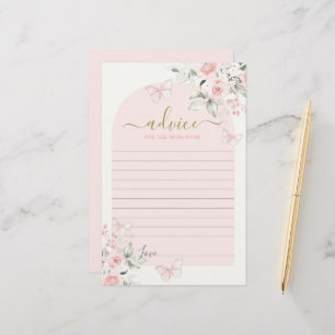 Papier Conseils aux papillons roses pour la maman d'être