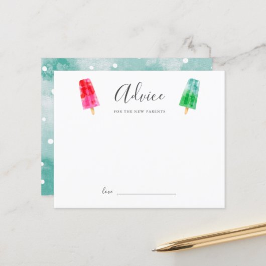 Papier Conseils de Baby shower populaire pour les nouveau (Devant/Arrière en situation)