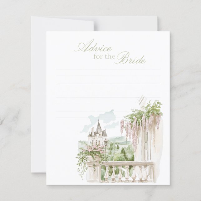 Papier Conseils de Château Français Romantique pour la Ma (Devant)