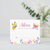 Papier Conseils de douche florale papillon pour la future (Debout devant)