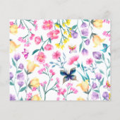 Papier Conseils de douche florale papillon pour la future (Dos)