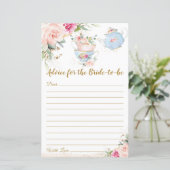 Papier Conseils de fête de douche de mariée pour la futur (Debout devant)