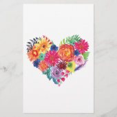 Papier Conseils de Fête de Fiançailles Florale Aquarelle (Dos)