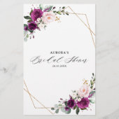 Papier Conseils de Fête des mariées sur les roses roses v (Dos)