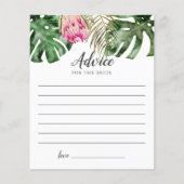 Papier Conseils de Fête des mariées tropicale pour la mar (Devant)