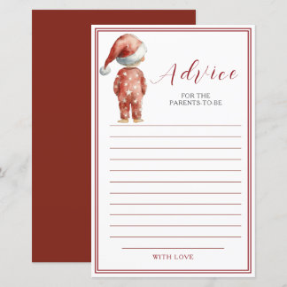 Papier Conseils de fête prénatale de Noël Santa Baby